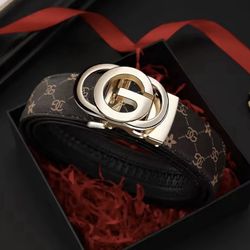 Men belt Genuine Leather Belt Metal Alloy Automatic Buckle Brand Luxury Design