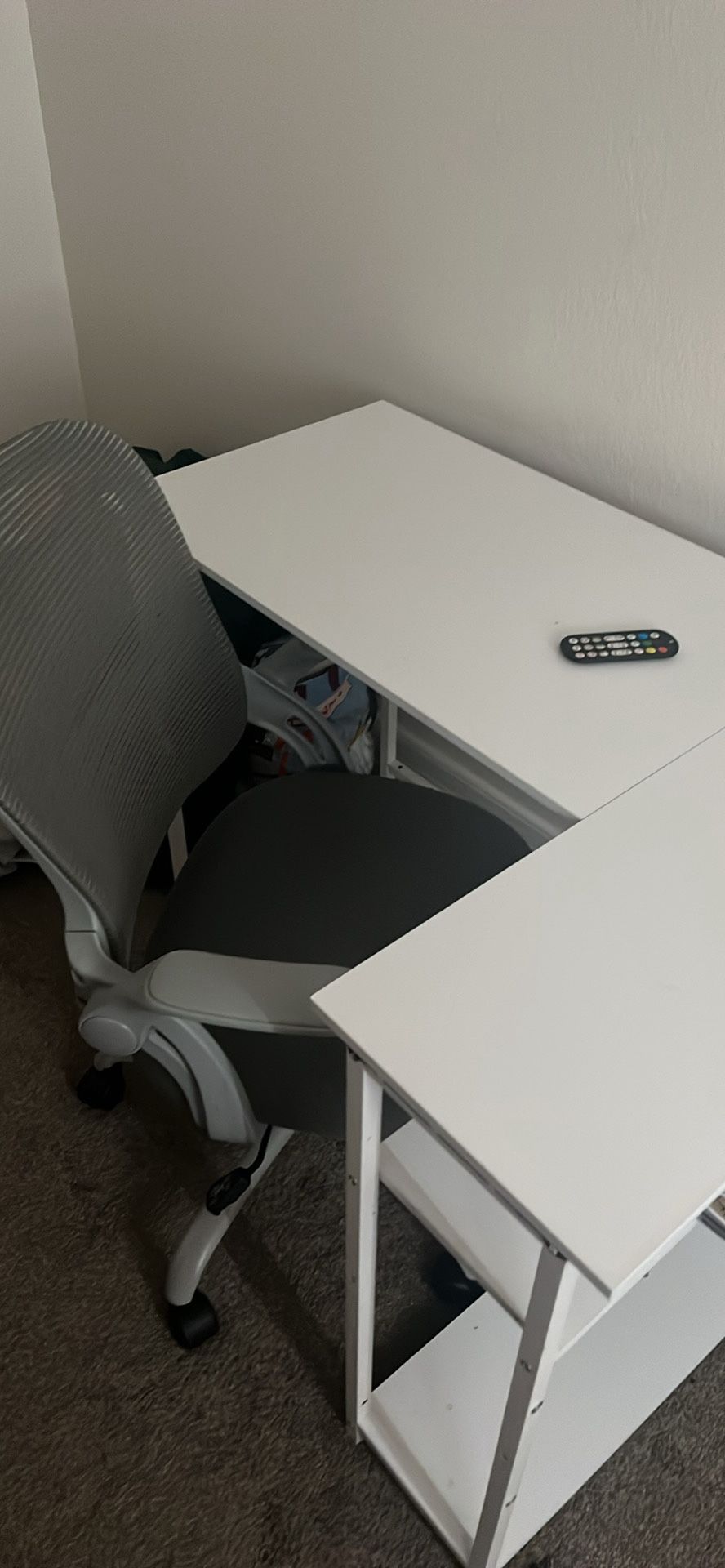 White Desk With Chair
