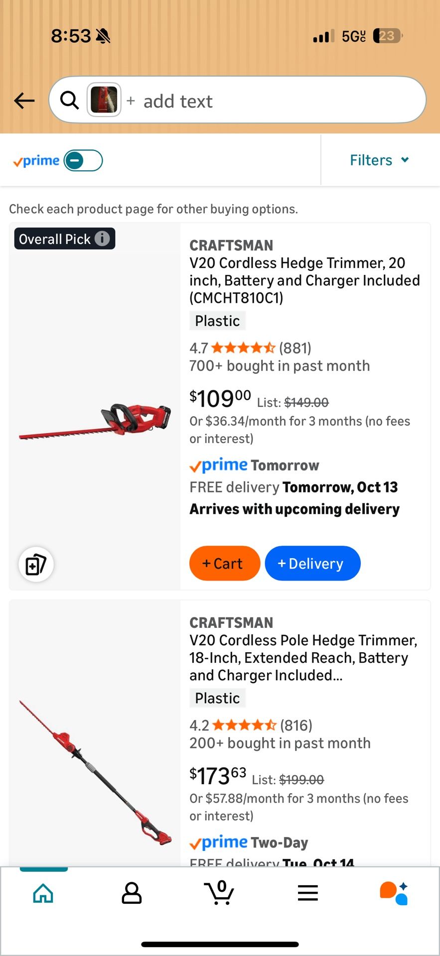 Craftsmen Wireless Trimmer
