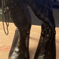 Mesh Boot Stilettos 