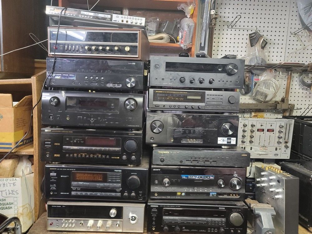Receivers, Cassette Players, VHS Tape Players, 8 Track Tape Players