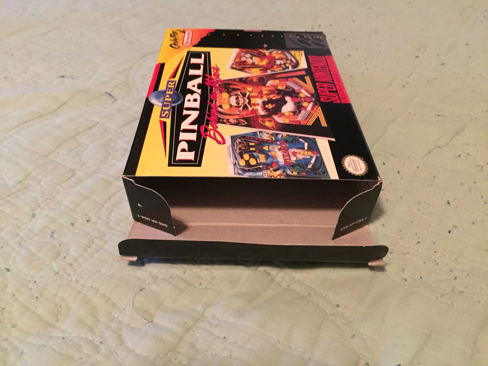 SNES Super Pinball Behind the Mask CIB