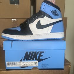 Brand New Men's Air Jordan Retro 1 High OG Unc Toe Size 10.5