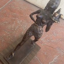 1967 George Gach  Topless Waitress Bronze Statue Signed And Numbered
