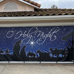 Garage Door Nativity 