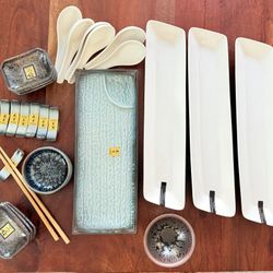 brand new sushi plate & bowl set