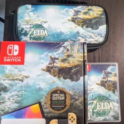 Zelda Switch Special Edition With Tears Of The Kingdom Game And Zelda Case