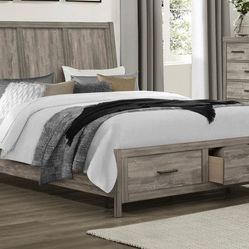 New Queen Wooden Storage Platform Bed Frame $448