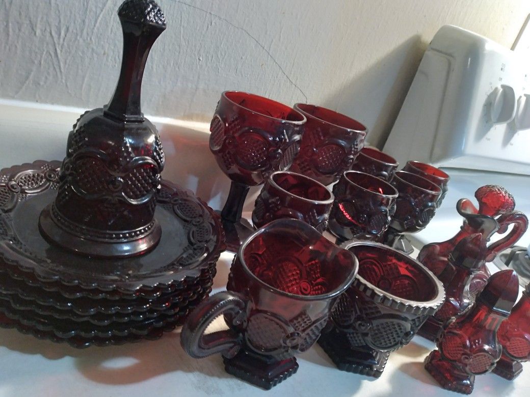 Avon Red Glass