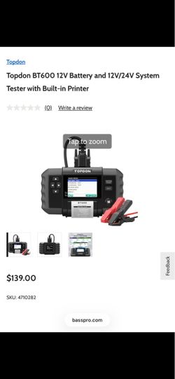 Topdon bt600 battery and system tester
