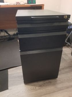 Heavy duty File Cabinet Black color With Wheels