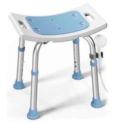 Shower Seat for Inside Tub Bathroom Bench Bath Chair for Elderly and Disabled - Light Blue