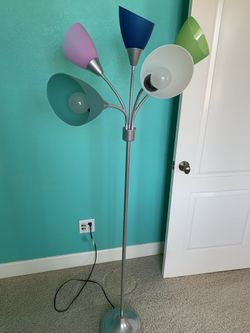 Floor Lamp With Multi Colored Shades