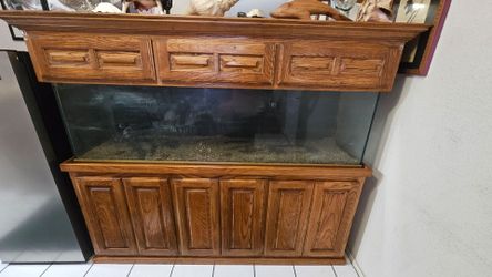 100g Solid Oak Aquarium and Canopy with Stand