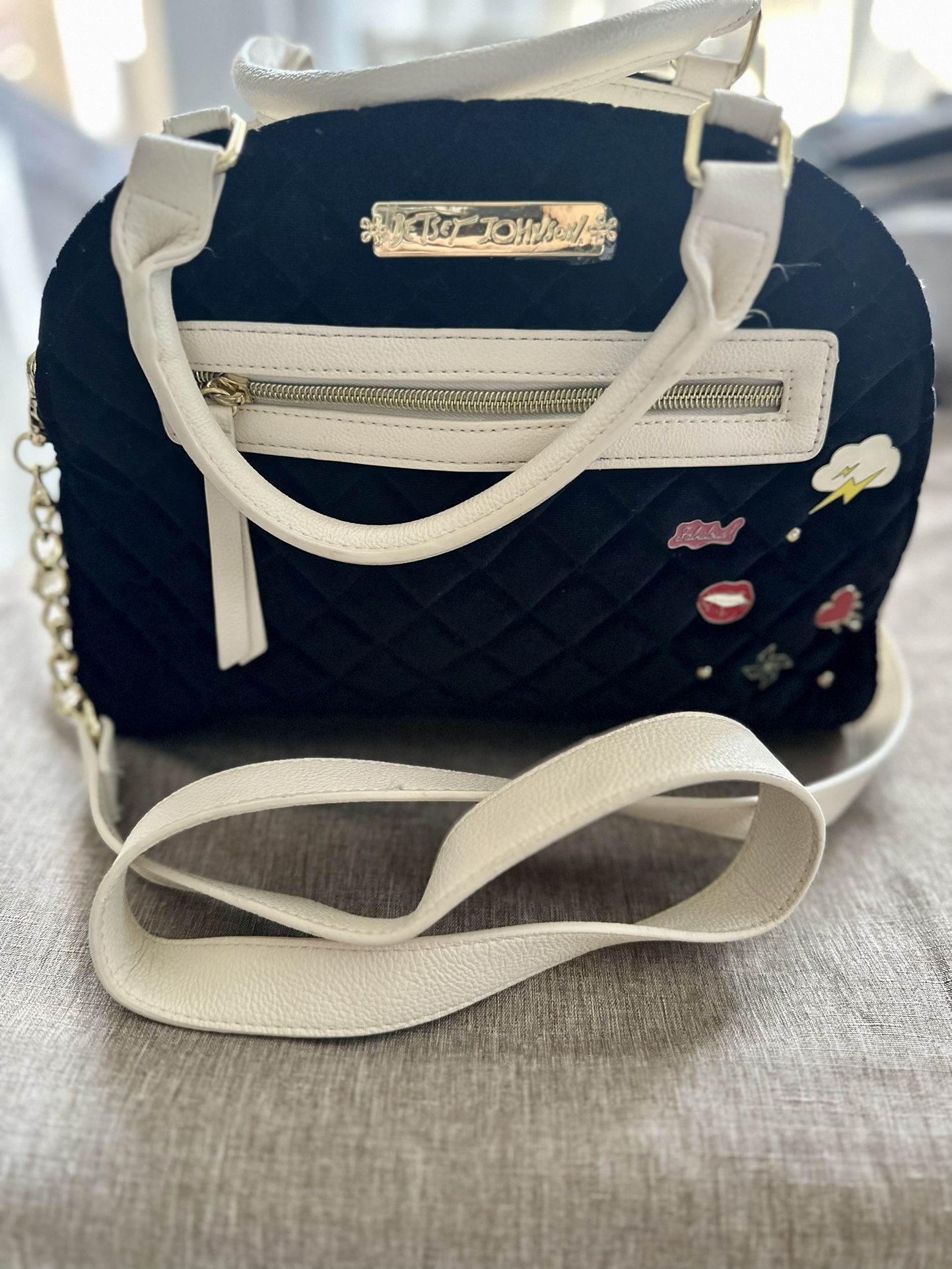 Unique Betsey Johnson Pin Party Medium Dome Satchel