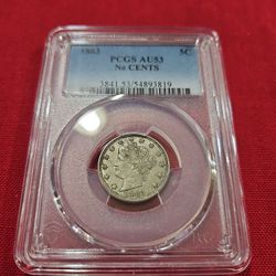 1883 No Cents Nickel