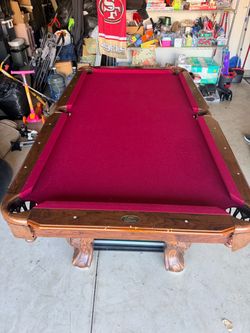 Eastpoint Pool Table with Red Felt