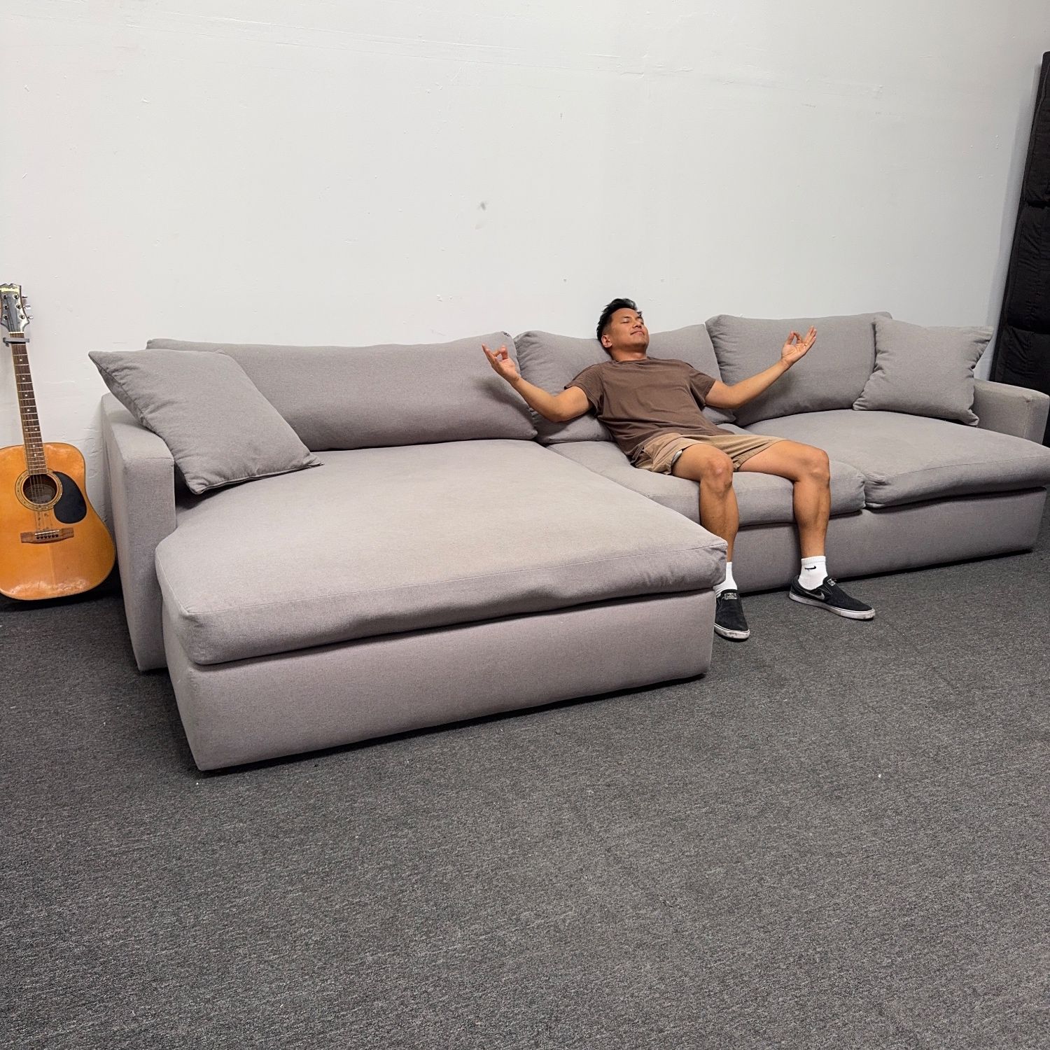 Oversized Living Spaces Sectional Couch - Grey - 2.2k Retail - Can Deliver