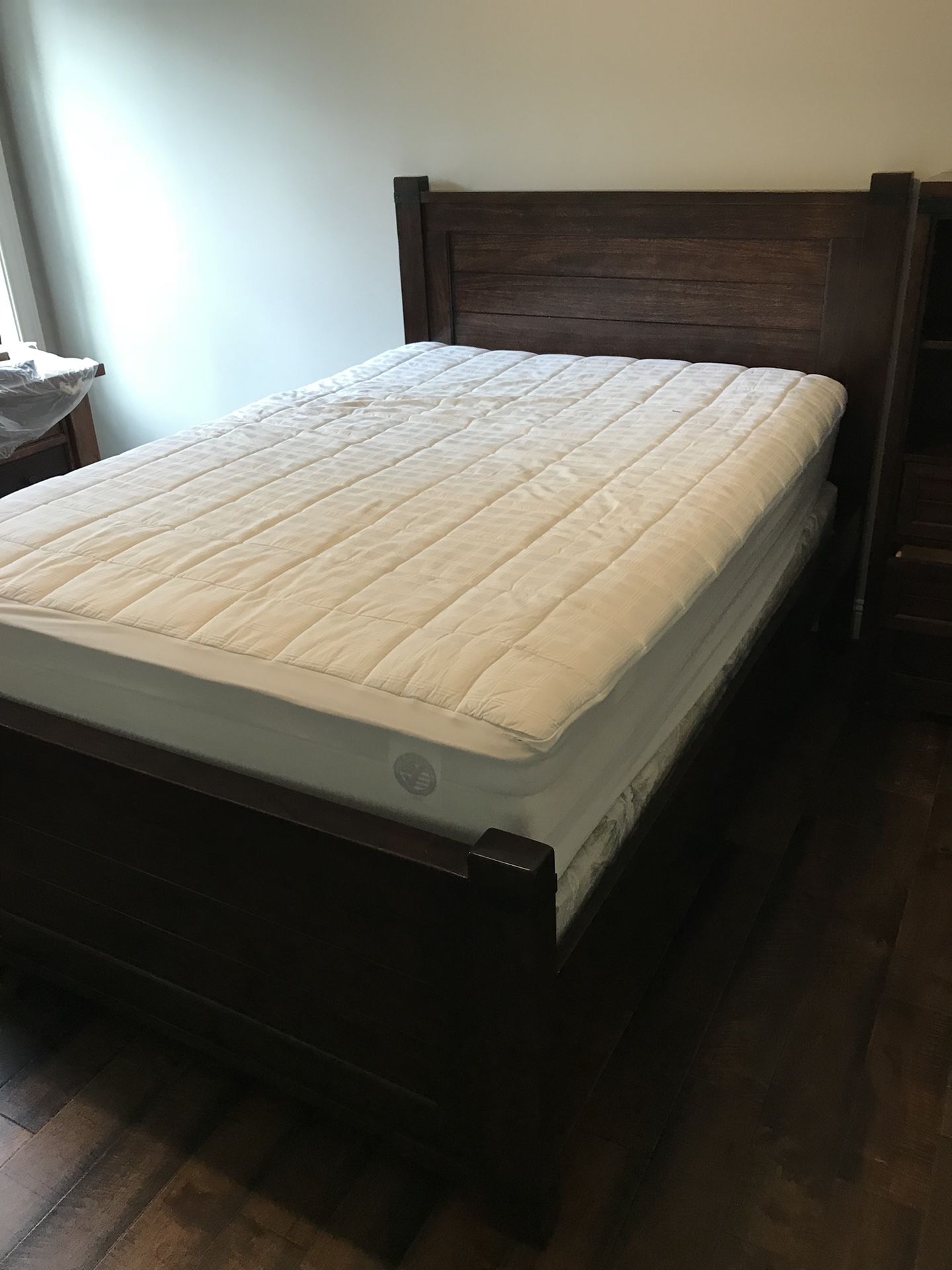 Full bed (with storage drawers) and side dresser