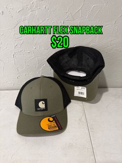 Carhartt olive green Flexfit 110 SnapBack hats