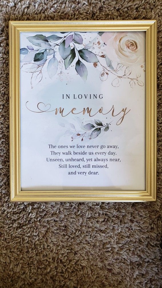 In Memory Wedding Sign