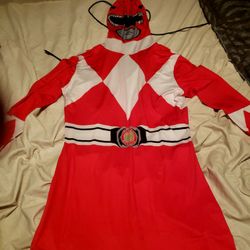 ADULT HALLOWEEN COSTUME RED RANGER