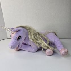 2002 Mattel Genuine Barbie Swan Lake Lila Talking Unicorn Plush Character Works 