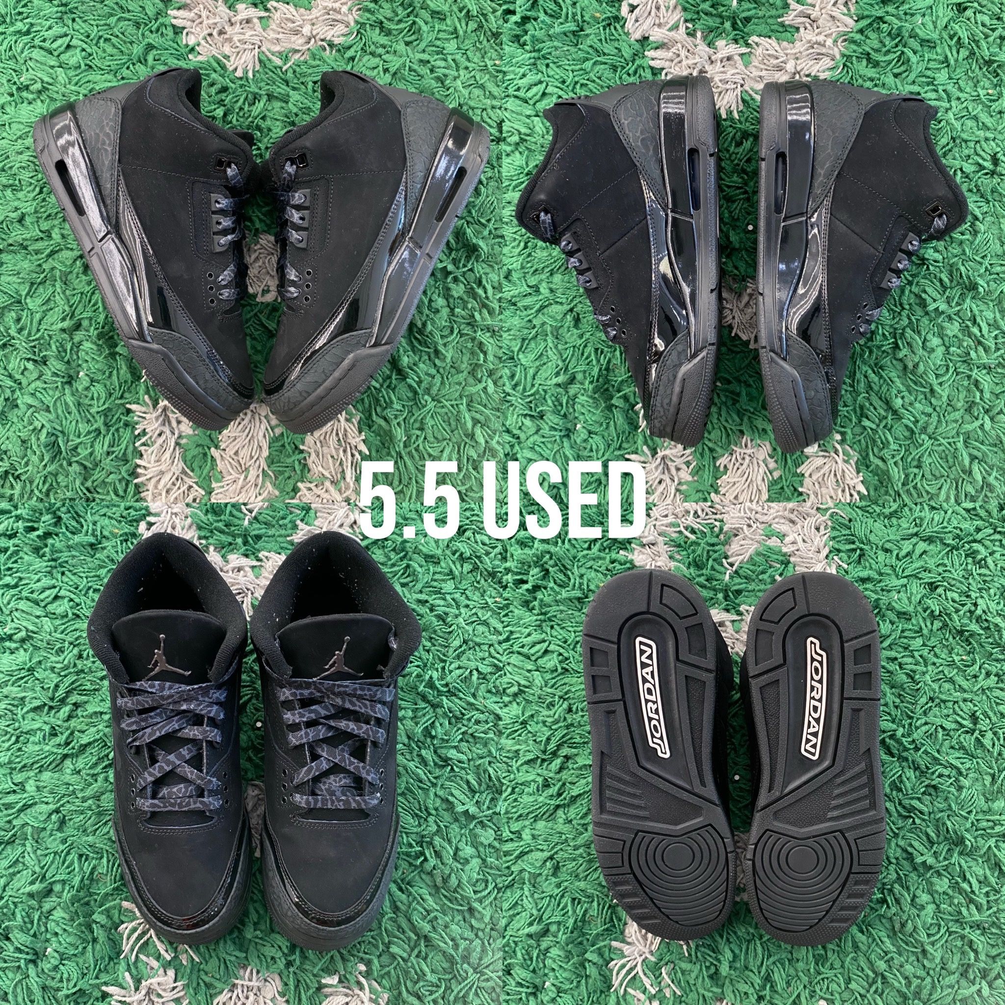 Air Jordan 3 Retro Black Cat 2025 Size 5.5Y