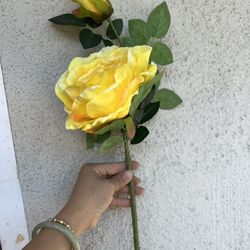 silk flowers rose set of 3 pcs 