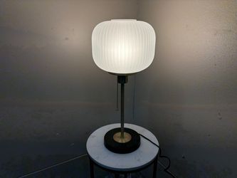 Unique Ribbed and Frosted Glass Table Lamp