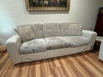 3-Seater Sofa with Patterned Fabric Cushions