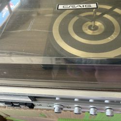 Vintage Craig AM/FM Receiver Turntable 8 Track Model H 360