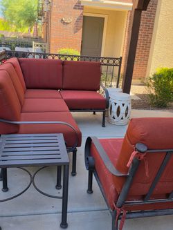 Outdoor Patio Set Small Sectional and Chair