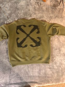 Off-White Arrows Crewneck Sweatshirt Olive Green