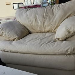 Leather Chair W/ottoman 