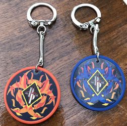 Poker chip keychain