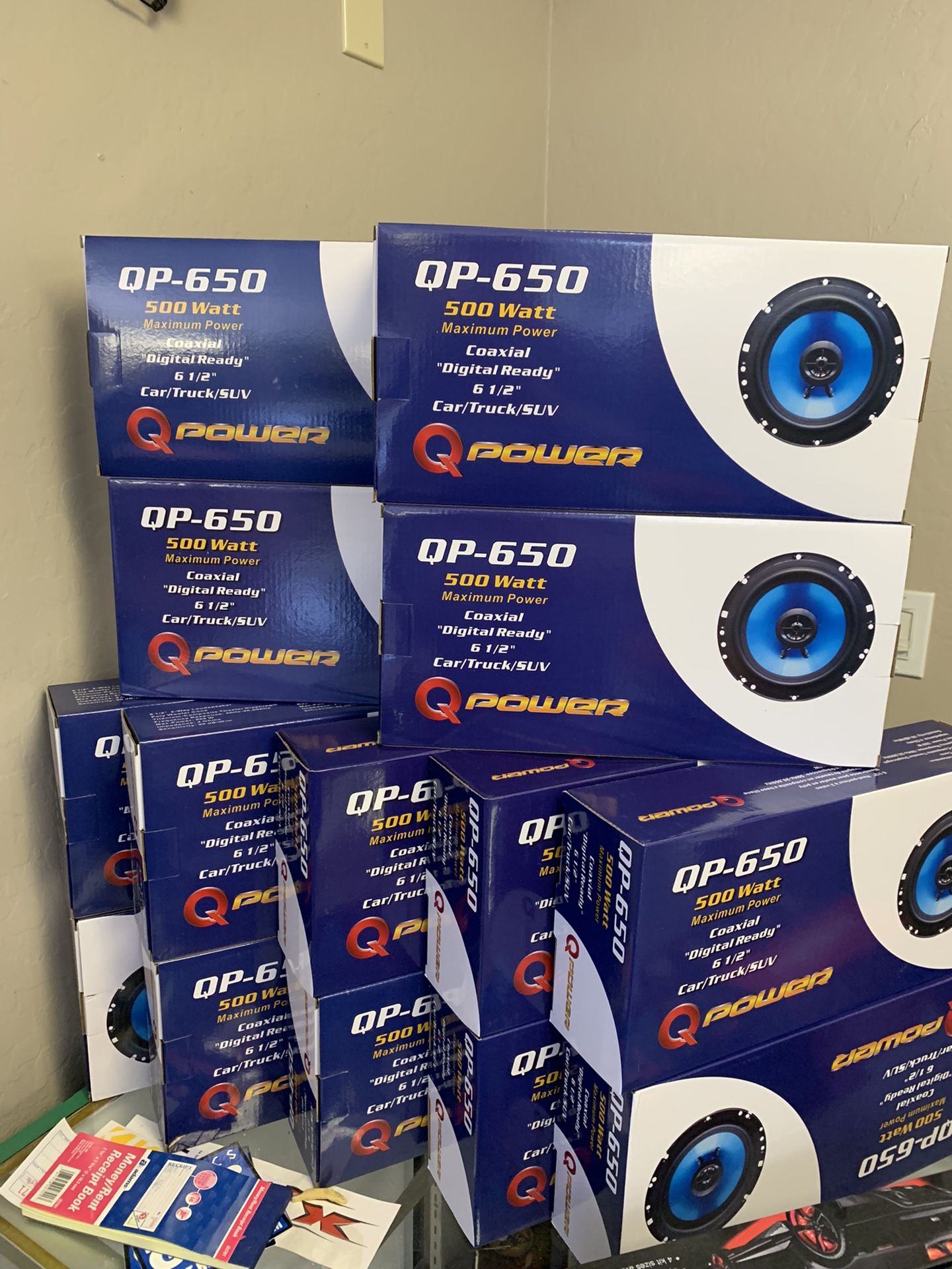 Q Power Car Audio . 6.5 Inch Car Stereo Speakers 500 Watts . Blowout Sale $20 A Pair While They Last . New