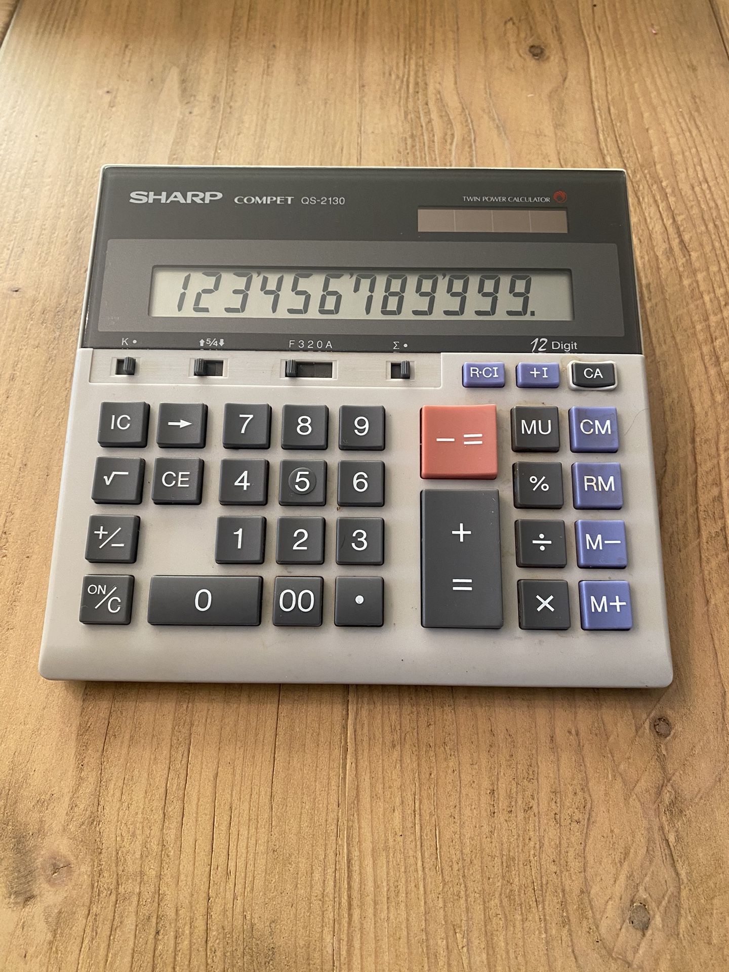 Sharp QS-2130 12-Digit Battery/Solar Powered Financial Calculator