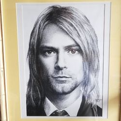 Kurt Cobain Pencil Sketch Print