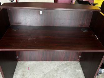 brown wood Desk
