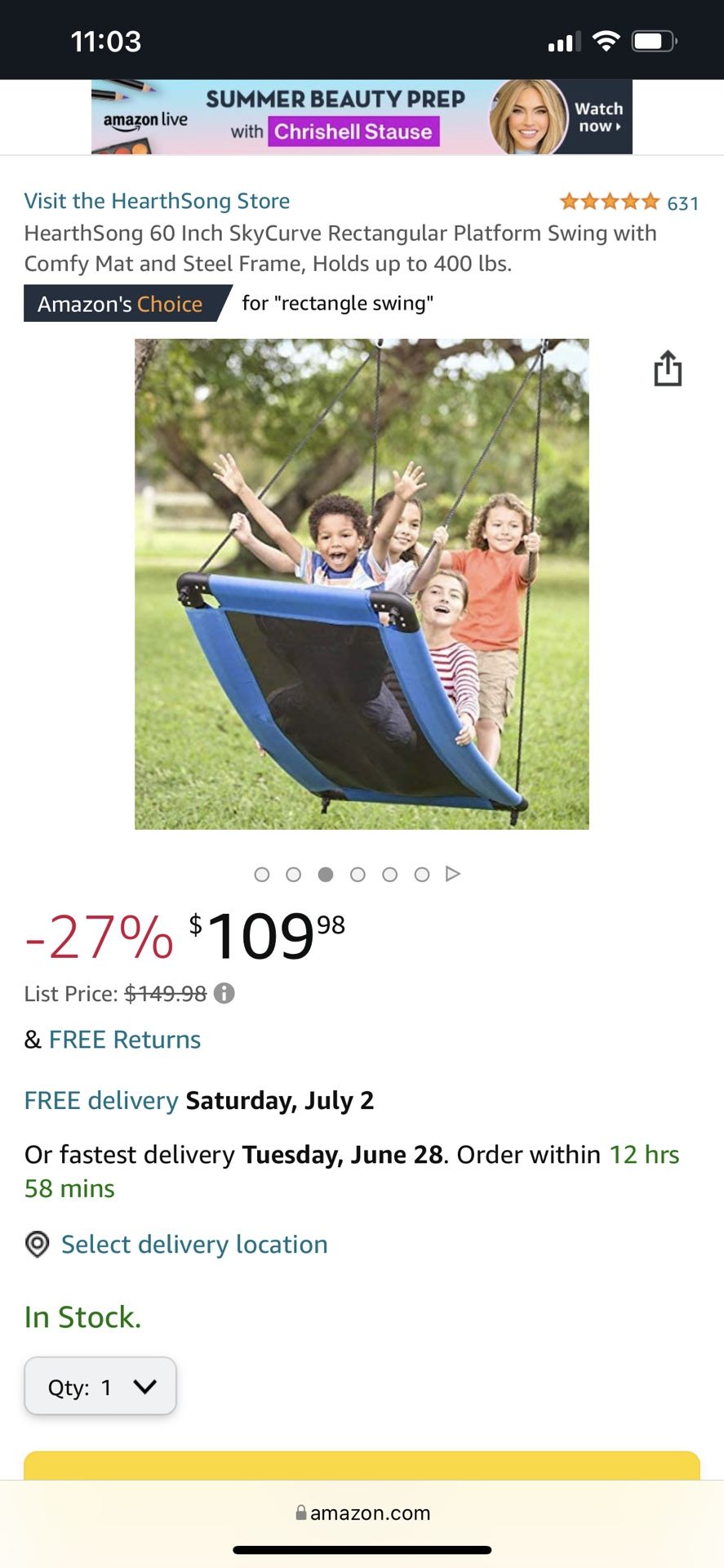 Rectangular Swing