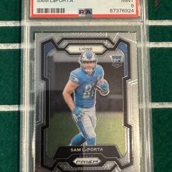 2023 Prizm Sam LaPorta Detroit Lions Rookie Card!!! PSA 9!!!