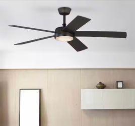 Benning 52 in. Ceiling Fan with White Adjustable LED Light