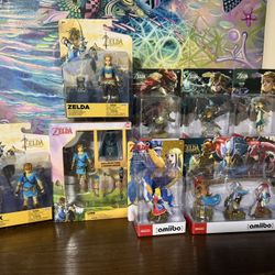 Lot Of Zelda Figures Amiibos + Free Pokemon Sealed Mint