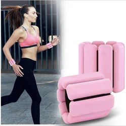66FIT Adjustable Wrist Ankle Weights Set - 2x1LB, Non-Slip Design, Perfect for Running