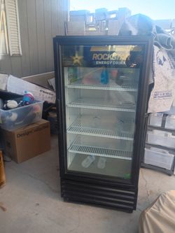 Open case mini fridge