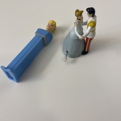 Disney Cinderella Pez Dispenser & Wind-Up Cinderella & Prince Charming Dancing