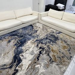 Beautiful White Fabric Sofa Couch Sectional Large Huge Giant Luxury Living 