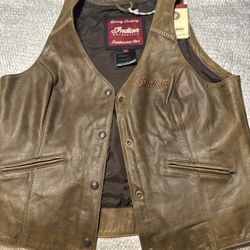 New Women’s Indian Motorcycle Leather Vest 