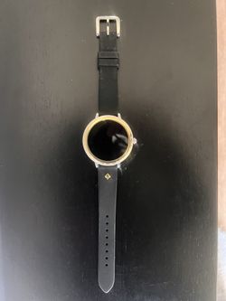 Kate Spade Black Leather Strap Smart Watch